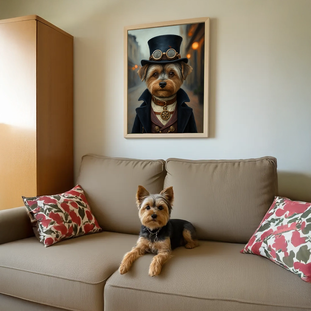 Portrait Yorkshire Old School personnalisable, créé par Mon Animal est Fantastique