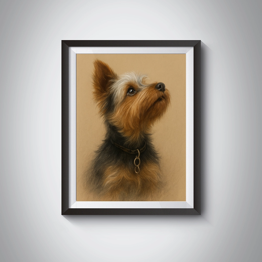 Portrait Yorkshire Pastel personnalisable tableau, créé par Mon Animal est Fantastique