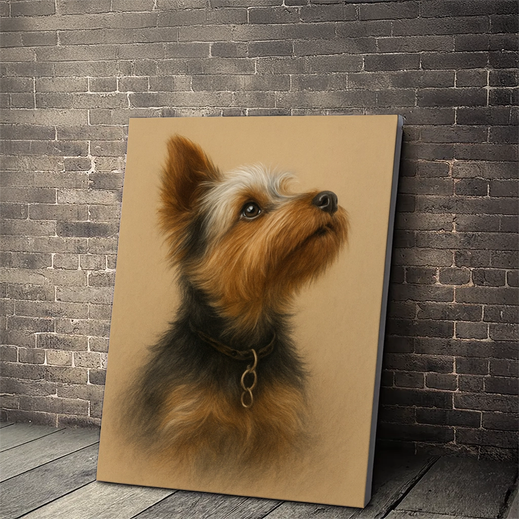 Portrait Yorkshire Pastel personnalisable Toile, créé par Mon Animal est Fantastique
