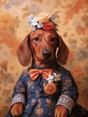 Portrait Teckel Victorien, créé par Mon Animal est Fantastique.