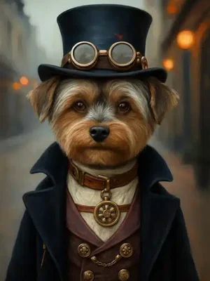 Portrait Yorkshire Old School, crée par Mon Animal est Fantastique