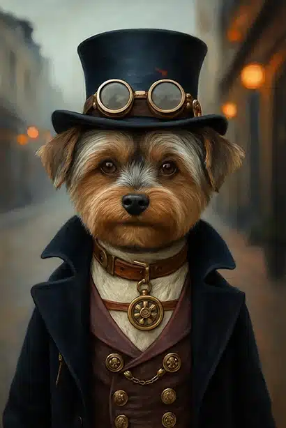 Portrait Yorkshire Old School, crée par Mon Animal est Fantastique