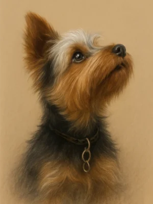 Portrait Yorkshire Pastel, créé par Mon Animal est Fantastique.