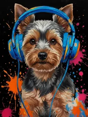 Portrait Yorkshire Pop Art, crée par Mon Animal est Fantastique