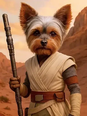 Portrait personnalisé d'un Yorkshire Films, crée par Mon Animal est Fantastique