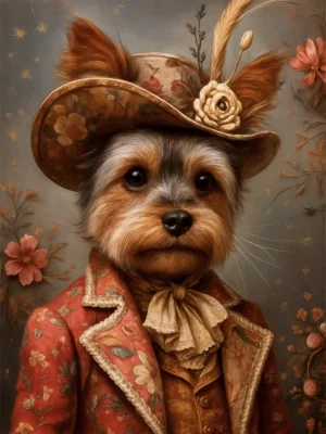 Portrait Yorkshire Victorien, créé par Mon Animal est Fantastique.